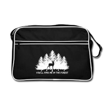 You will find me in the forest - Retro Bag - black/white - Front