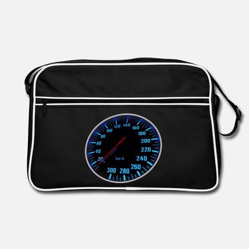 Blue Speedmeter - Tacho Retro Tasche