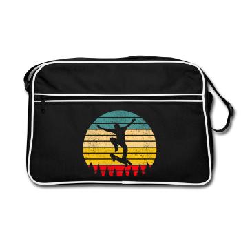 Skater Skateboard - Retro Bag - black/white - Front