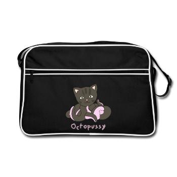 Octopussy - Retro Tasche - Schwarz/Weiß - Vorne