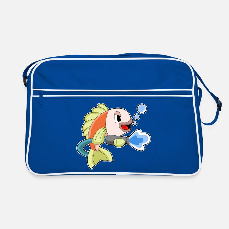 Fish Firefighter Fire Hose Fire Hose Fire Brigade Retro Bag
