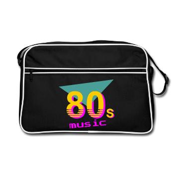 Musique des années 80 - Sac Retro - noir/blanc - Devant