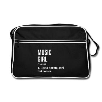 Musik Musik Musik - Retro Tasche - Schwarz/Weiß - Vorne