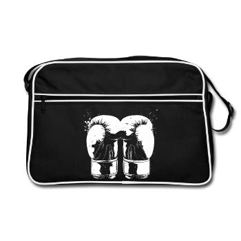 Gants de kickboxing Graphic - Sac Retro - noir/blanc - Devant