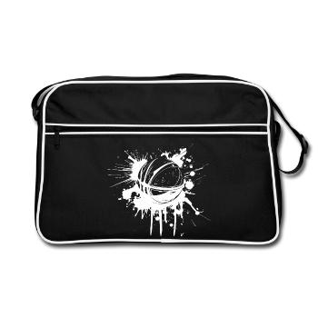Basketball Ball Graffiti - Retro Bag - black/white - Front
