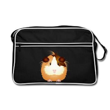Cochon d’Inde sucré – à tomber amoureux ! - Sac Retro - noir/blanc - Devant
