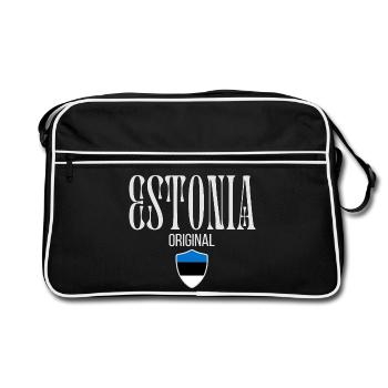 Estonian native, born in Estonia - Retro Bag - black/white - Front