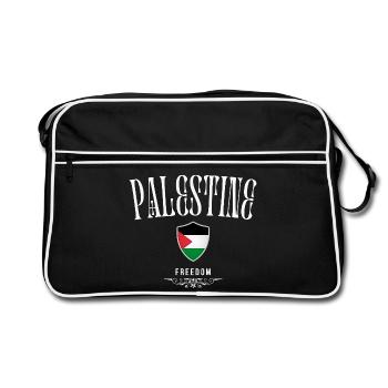 Palestine, design minimaliste élégant - Sac Retro - noir/blanc - Devant