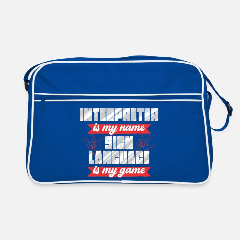 ASL Dolmetscher Gebärdensprache Sign Language Retro Tasche