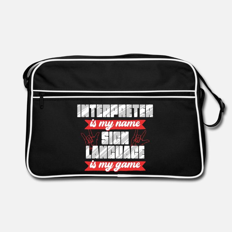 ASL Sign Language Interpreter Sign Language Retro Bag