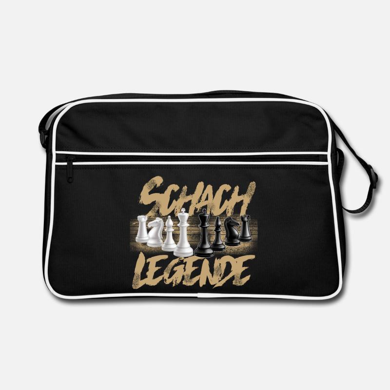 Schach Legende - Retro Tasche - Schwarz/Weiß