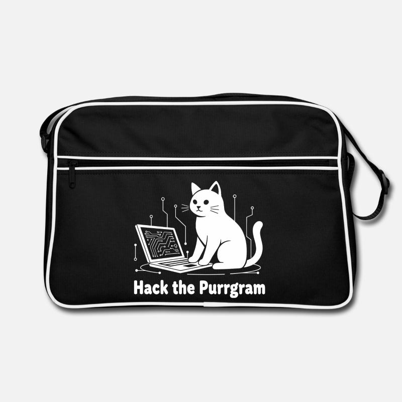 Hack Purrrgram : Humour Cat Tech Sac Retro