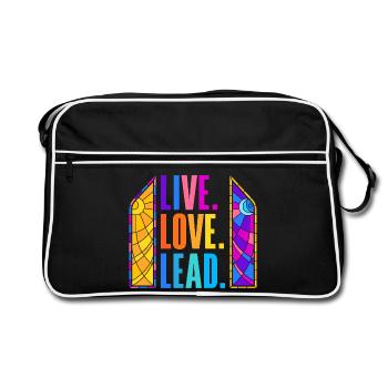 Art du vitrail Artiste du vitrail - Sac Retro - noir/blanc - Devant