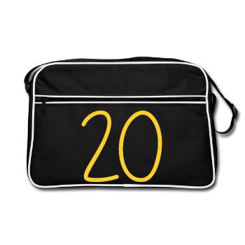 20 - Retro Bag - black/white - Front