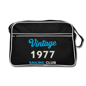 Millésime 1977 – Année de naissance rétro du Yachting Club - Sac Retro - noir/blanc - Devant