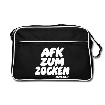 AFK Zum Zocken – Meine Welt - Sac Retro - noir/blanc - Devant
