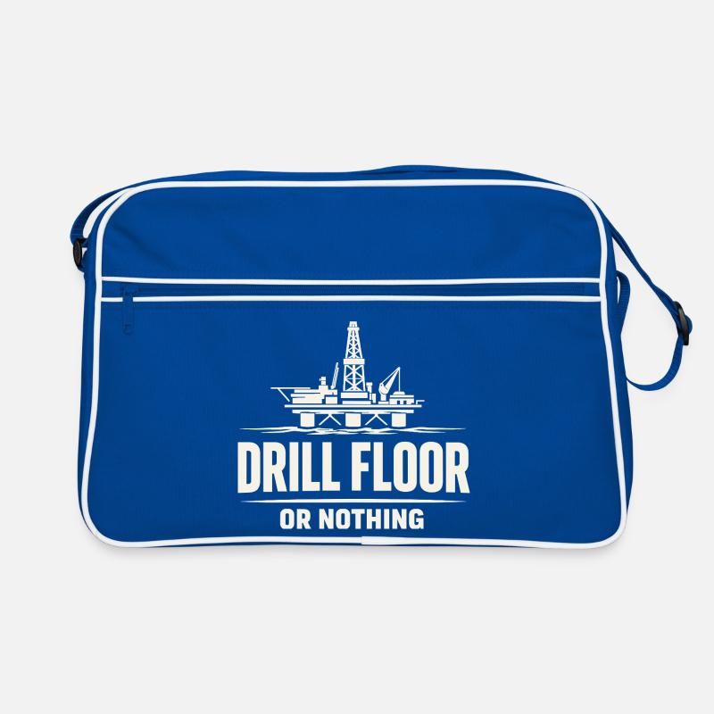Offshore-bohrer-rig-bohrer Bohrboden Offshore Retro Tasche