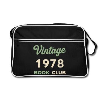 Cadeau vintage de l’année de naissance rétro du club de lecture 1978 - Sac Retro - noir/blanc - Devant