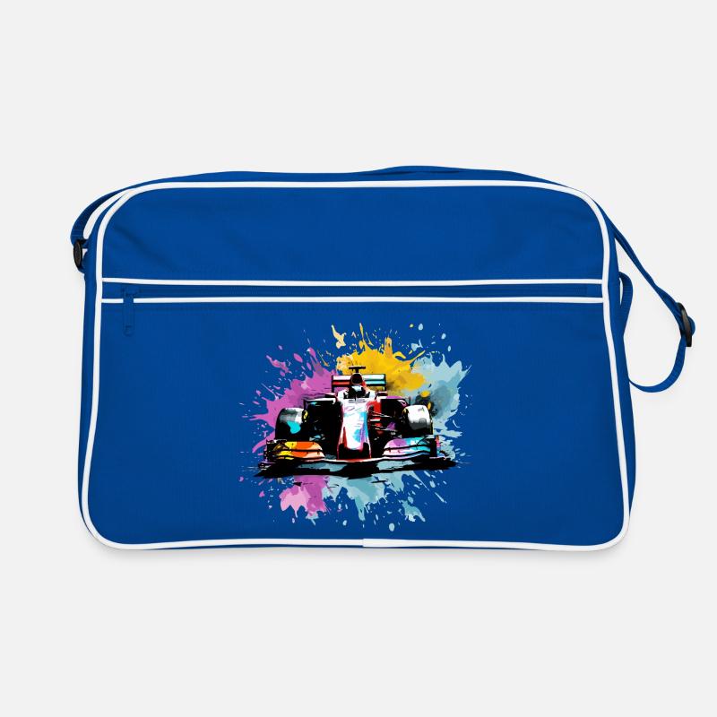 Splash Art coloré Rush Course Car Driver Racing Racing Sac Retro
