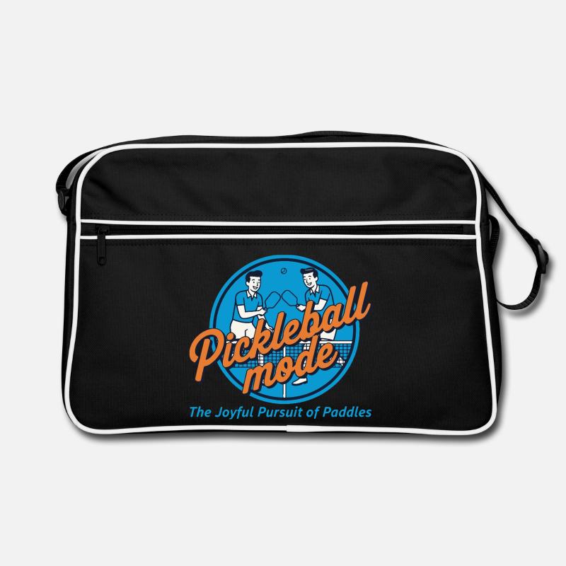 Pickleball Mode Funny Player Paddle Balls Net Retro Bag