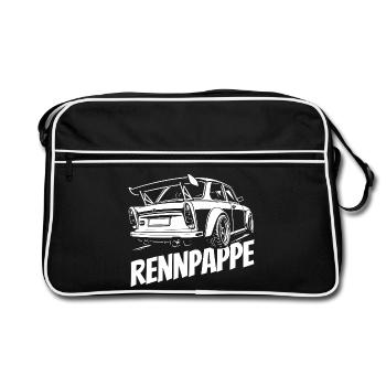Trabi - Rennpappe aus der DDR - Retro Tasche - Schwarz/Weiß - Vorne