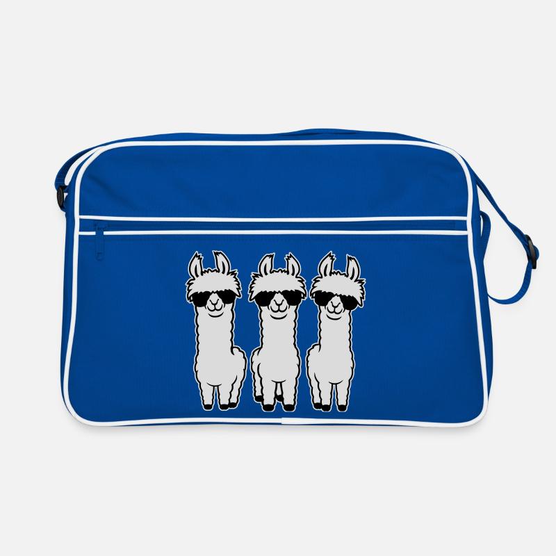 Série Trois Lamas Cool Lunettes de Soleil Animal Drôle Sac Retro