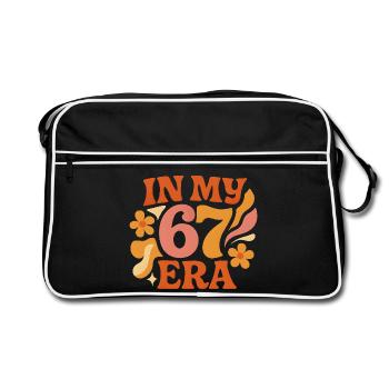 Dans mon anniversaire d’humour italien de cerveau pourri de l’ère 67 - Sac Retro - noir/blanc - Devant
