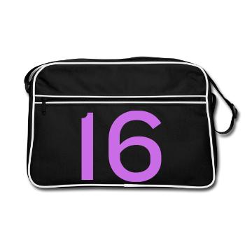 16 - Retro Bag - black/white - Front