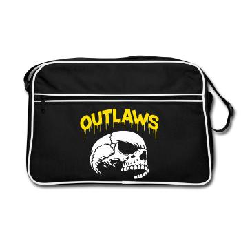 Outlaws Skulls Drip Graphic - Retro Tasche - Schwarz/Weiß - Vorne