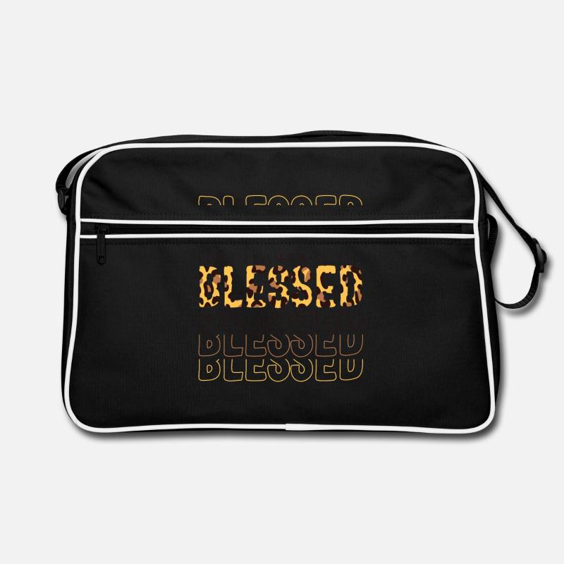 Gesegnete christliche Leopardenmuster-Glaubensgott-Bibel - Retro Tasche - Schwarz/Weiß