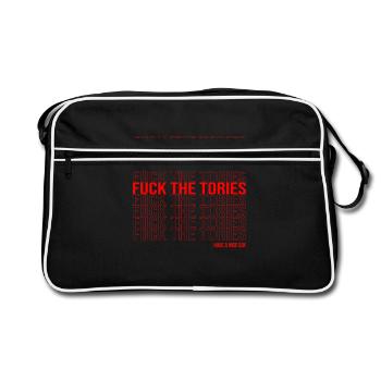Fuck The Tories Have a Nice Day Boris Election - Sac Retro - noir/blanc - Devant