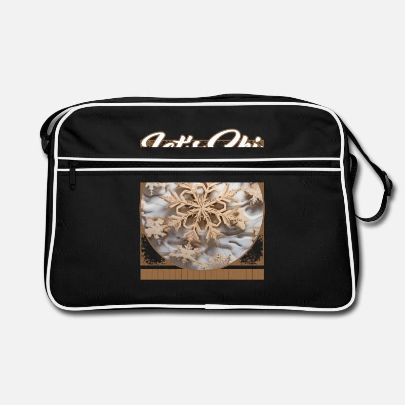 Let’s Ski Snowflake Ski Maps Micro Mountain Retro Bag