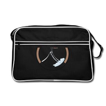 Leash Shears Hand Dog Grooming Unique Pet Care T - Retro Bag - black/white - Front