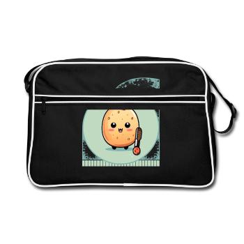 Une jolie raquette de pickleball ('kawaii') et avec - Sac Retro - noir/blanc - Devant
