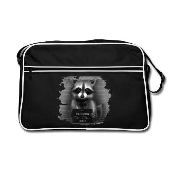 Raccoon Mugshot - Sac Retro - noir/blanc - Devant