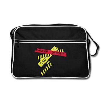 danger - Retro Bag - black/white - Front