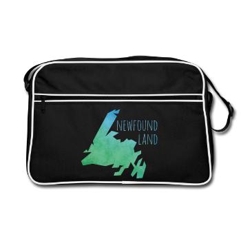 newfoundland - Retro Tasche - Schwarz/Weiß - Vorne