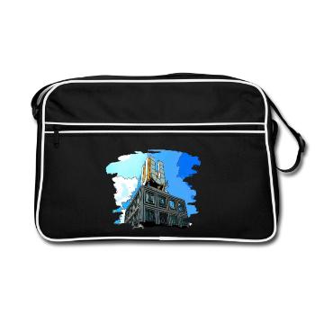 Ville de la tour U de Dortmund - Sac Retro - noir/blanc - Devant