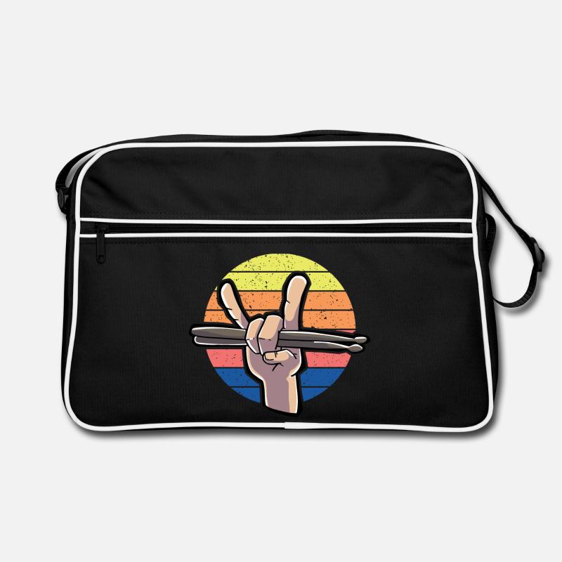 Drumstick Drummer Vintage - Sac Retro - noir/blanc