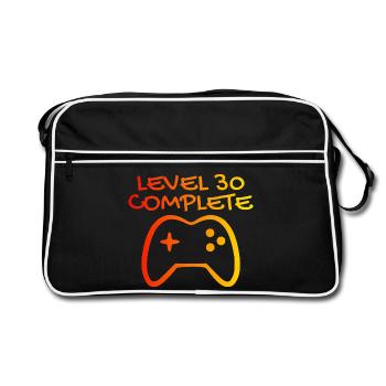 30 anniversaire Niveau 30 Complete - Sac Retro - noir/blanc - Devant