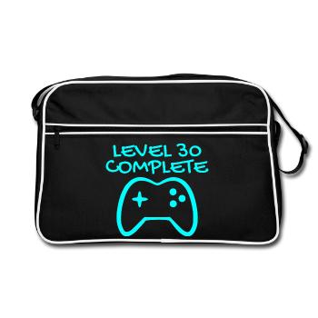 30 anniversaire Niveau 30 Complete - Sac Retro - noir/blanc - Devant