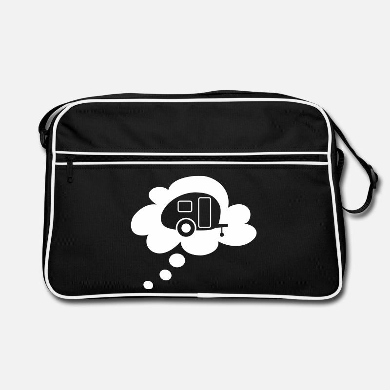Caravan Cloud Speech Bubble Camping Caravan Fan Retro Bag