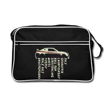 Courses de sport automobile - Sac Retro - noir/blanc - Devant
