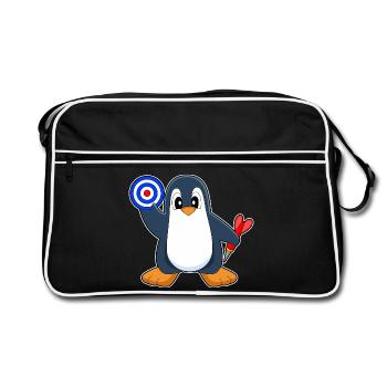 Cible de fléchettes Penguin Dart - Sac Retro - noir/blanc - Devant