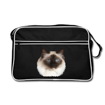 Fluffy Kitty - Sac Retro - noir/blanc - Devant