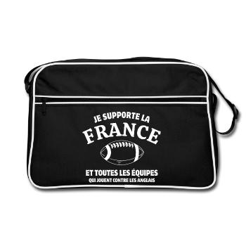 rugby, rugby humour, rugby sport - Sac Retro - noir/blanc - Devant