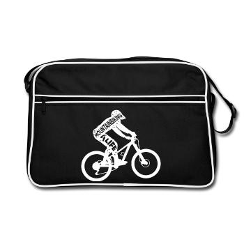 Citation de motivation pour le vélo de montagne - Sac Retro - noir/blanc - Devant