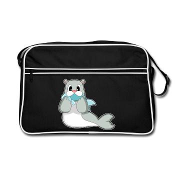 Poisson phoque - Sac Retro - noir/blanc - Devant