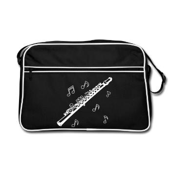 Flûte - Sac Retro - noir/blanc - Devant