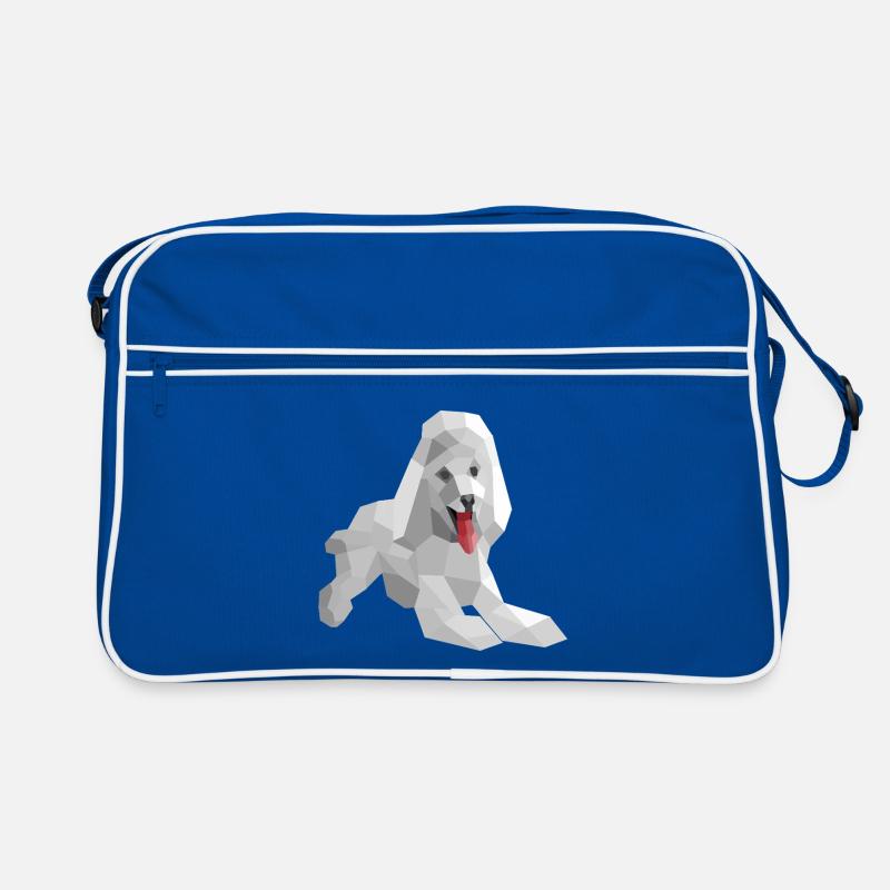 Caniche low poly élégant Sac Retro